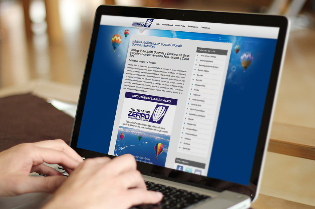 Diseño de Paginas Web en Colombia Industrias Zefiro