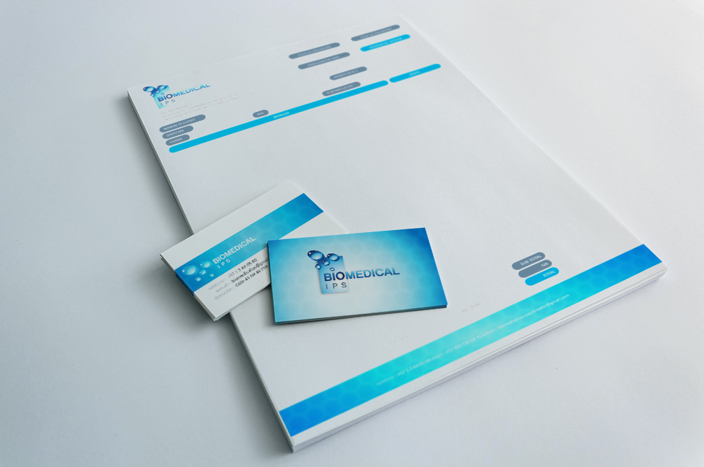Diseño de imagen corporativa Colombia Biomedical