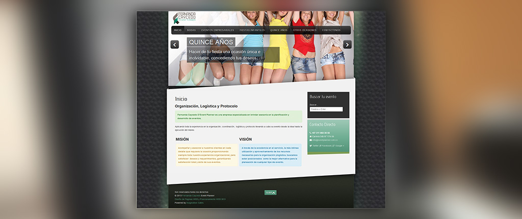 Diseño de Paginas Web en Bogotá event planner
